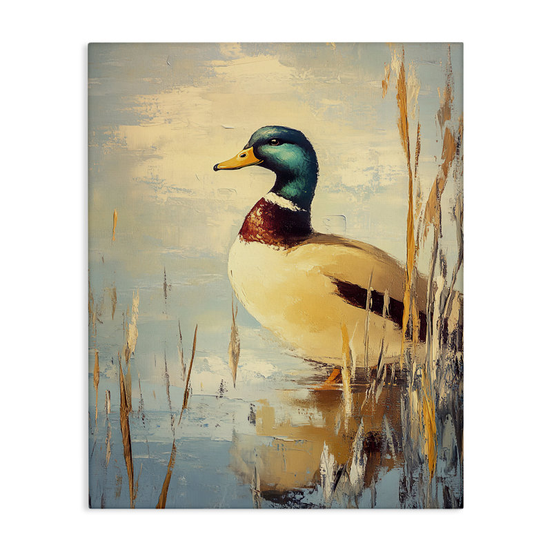 Art mural sur toile Regal Duck, design par Franklyn Gregory, H 16 po x l 20 po
