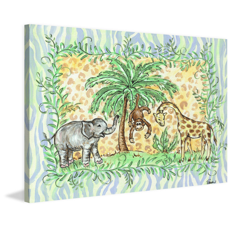 « jungle » par reesa qualia, reproduction d’art sur toile tendue, H 40 po x l 60 po x P 1,5 po