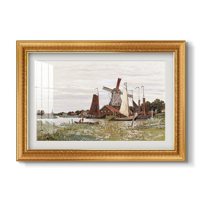 Moulin à vent de Zaandam, 1871 - Claude Monet - Reproduction encadrée sur mesure