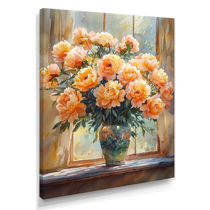 Baldridge - impression sur toile florale, Toile tendue, Ne s’applique pas, H 32 po x l 24 po