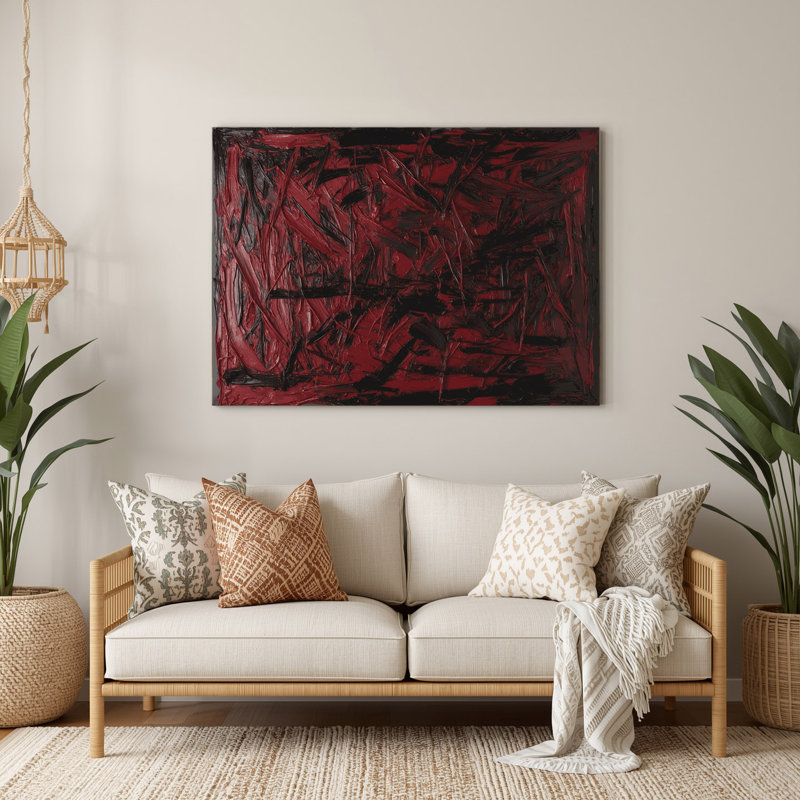 Art mural en métal Neo Expressionism 93, H 96 po x l 120 po x P 0,05 po