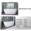 67 po X 30 po Baignoire de trempage autoportante en acrylique avec drain central en blanc brillant