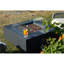Brooklyn 40" W x 17" H Square Concrete Outdoor Fire Pit Table with Lava Rocks & Cover-1089952786-1089952787