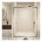 Tempered Glass with Explosion Proof Film, Aluminum Frame Double Sliding Shower Door, "1/4 (6 mm), Stainless Steel handle-112318665