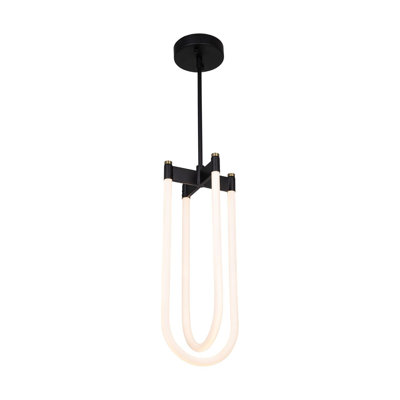 Cascata - 2-Light Pendant - Black/Brushed Brass