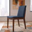 Chaise parsons rembourrée en lin Barriento-20575649