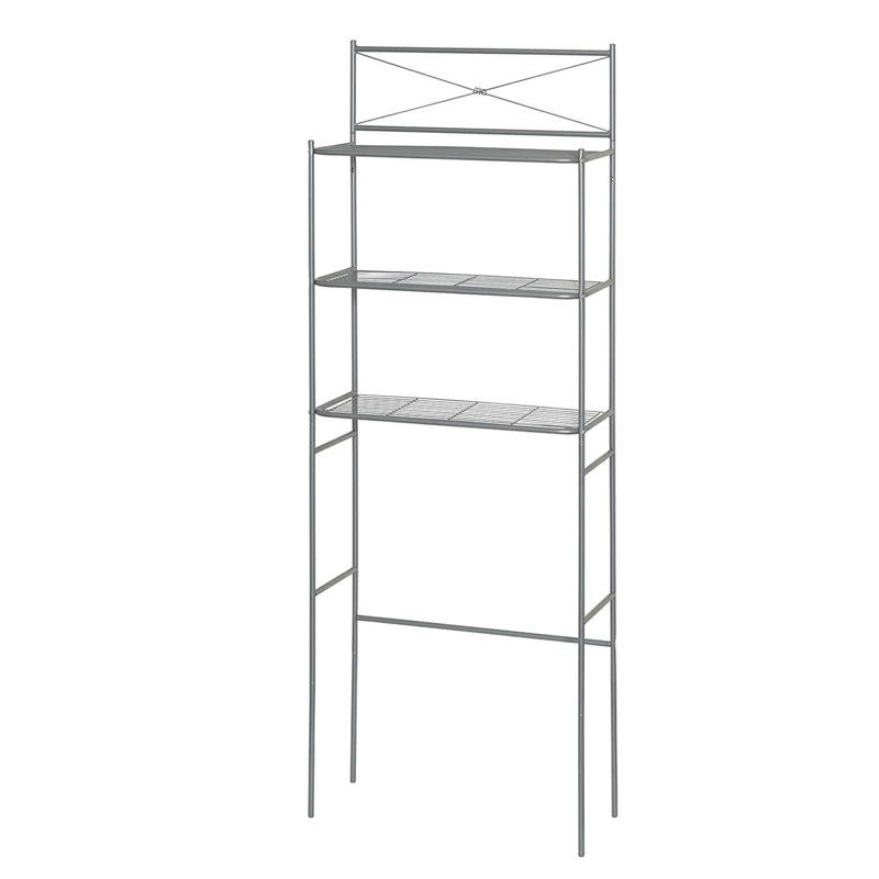 Osazee Freestanding Over the Toilet Storage, Satin Nickel