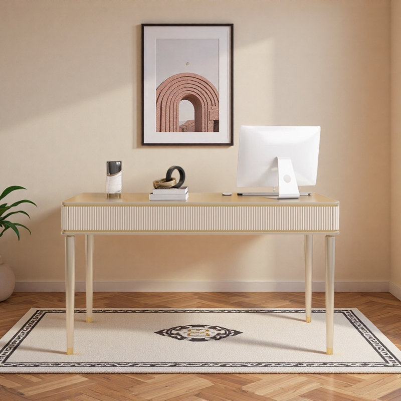 Bureau d'écriture Exquis Champagne Golden, H 31,49 po x l 47,24 po x P 27,55 po