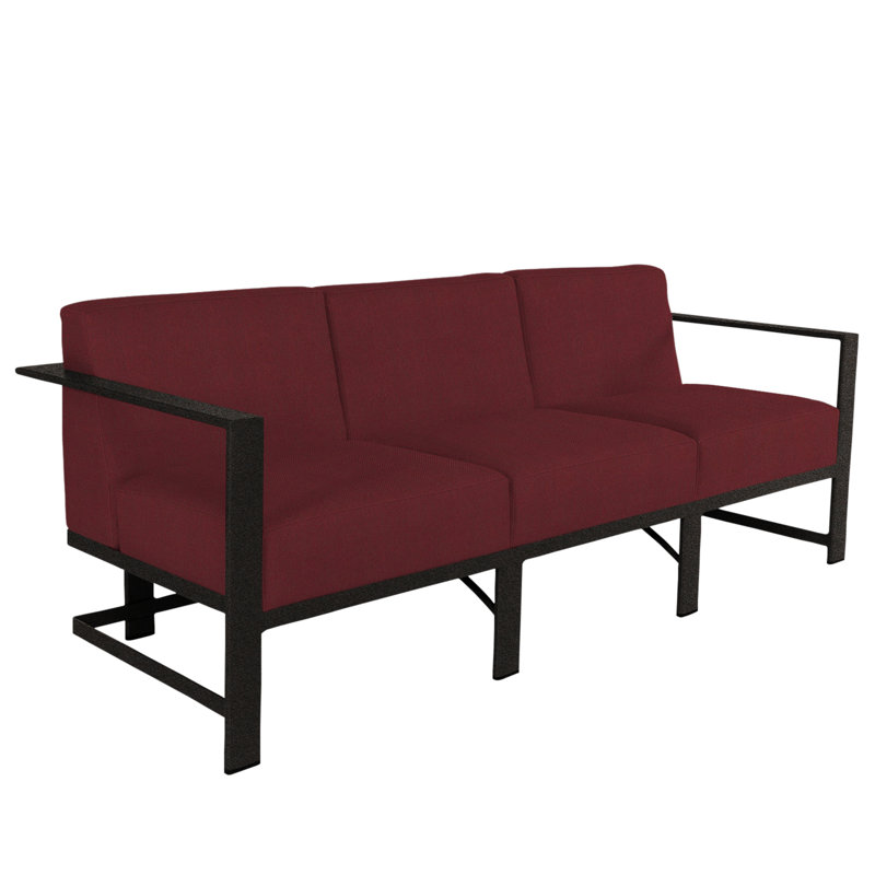 Studio Outdoor 3 - Seat Patio Sofa, Sahara Cafe, Carbon Black