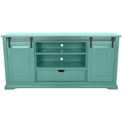 80 inch Traditional Solid Wood Sliding Barn Door TV Stand