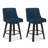 Hokku Designs & Makiba 360° Swivel Counter Height Bar Stool - CertiPUR-US Foam, Solid Wood Frame, Linen Upholstery-718174143-717743504