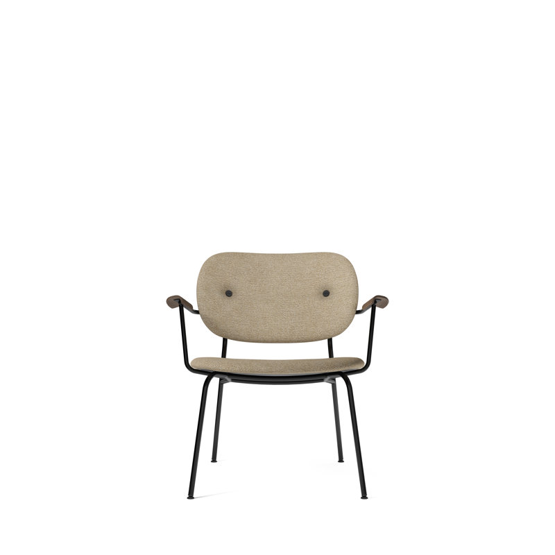 Co Armchair, Bouclé 02 Acrylic, Dark Stained Oak