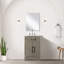 Meuble-lavabo 84,59 lb avec comptoir en acrylique scellé et miroir en chêne gris - 20 po W