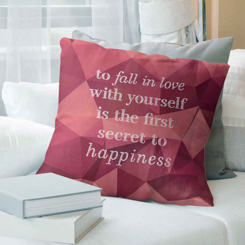 Housse de coussin en simili pierres précieuses, 18 po x 18 po, Tourmaline rose, Polyester/ Bourre en polyester