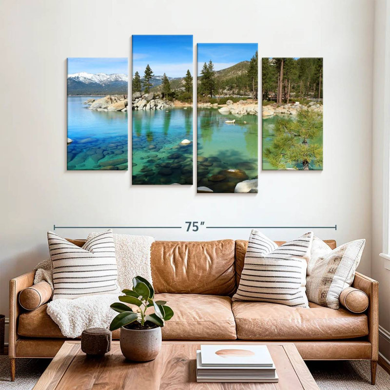 Alvord Crystal Lake Lake Tahoe bleu, H 42 po x l 68 po