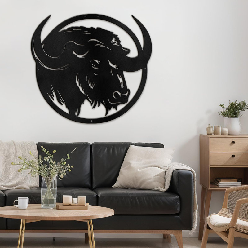 Wall Decor Metal, 36" H x 36" W x 0.05" D, Black