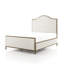 Lit rembourré en métal martelé beige moderne Lalia-124257343-124653006