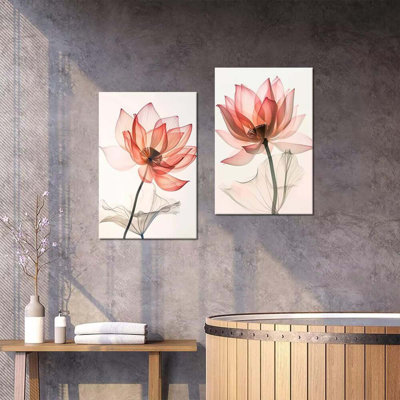 2 Piece Wrapped Canvas Wall Art