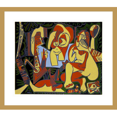 Le déjeuner sur l'herbe d'après Manet I par Pablo Picasso, impression giclée sur cadre