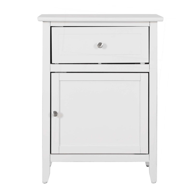 Table de chevet élégante pour les espaces modernes, Blanc