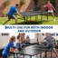 Table de ping-pong portative pliable de 8 pi avec filet, 2 raquettes et 3 balles, mode de lecture solo, jeu intérieur et extérieur