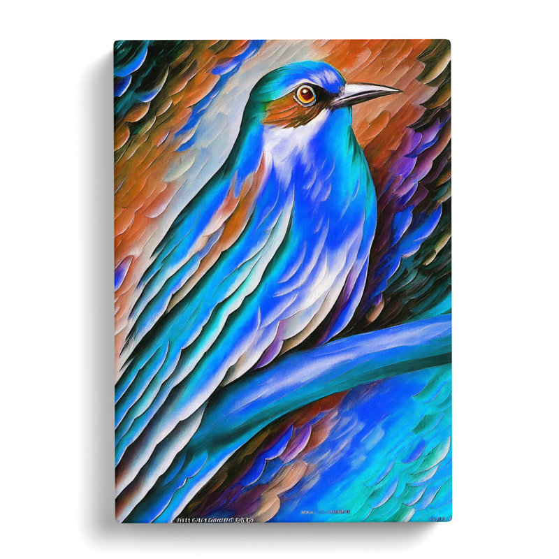Bird Portrait No.5 - Wall Art, Wrapped Canvas, 60cm H x 40cm W x 3cm D, No Matte