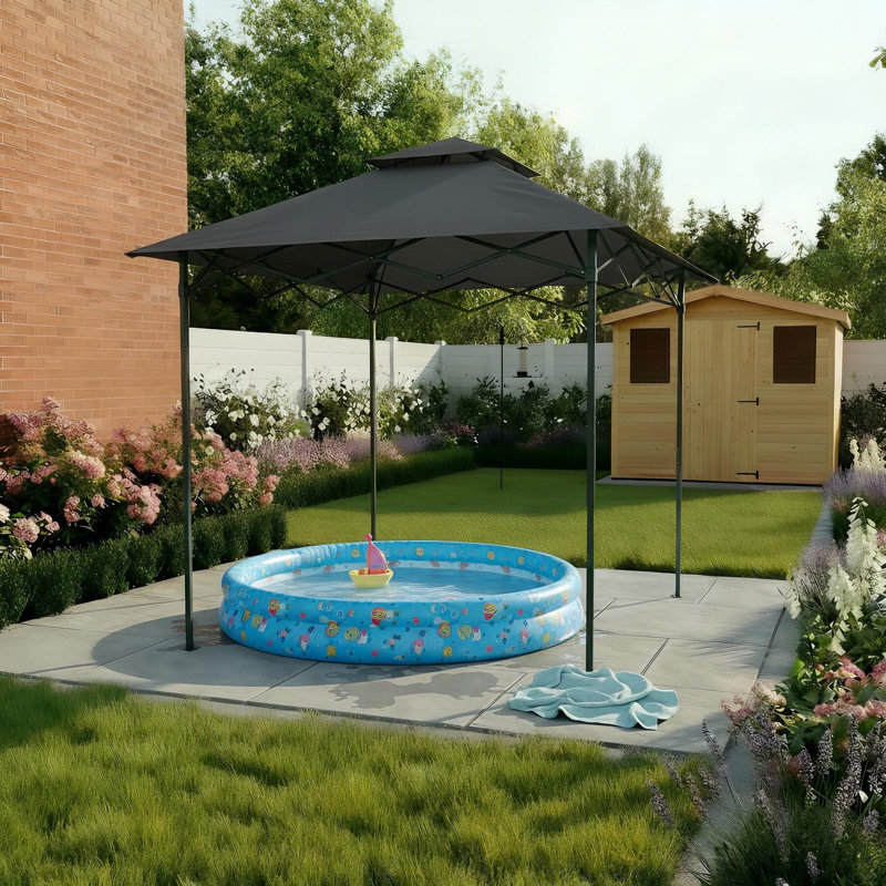 Verano Pop-Up Black Water-Resistant Outdoor Shelter Gazebo