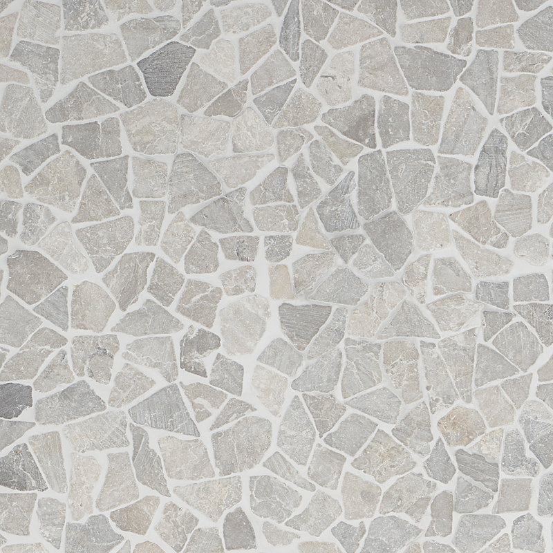 Bond Tile Picturesque Tumbled 11.81 in. x 11.81 in. Gray Floor and Wall Mosaic (0.97 sq. ft. / Sheet), Gray
