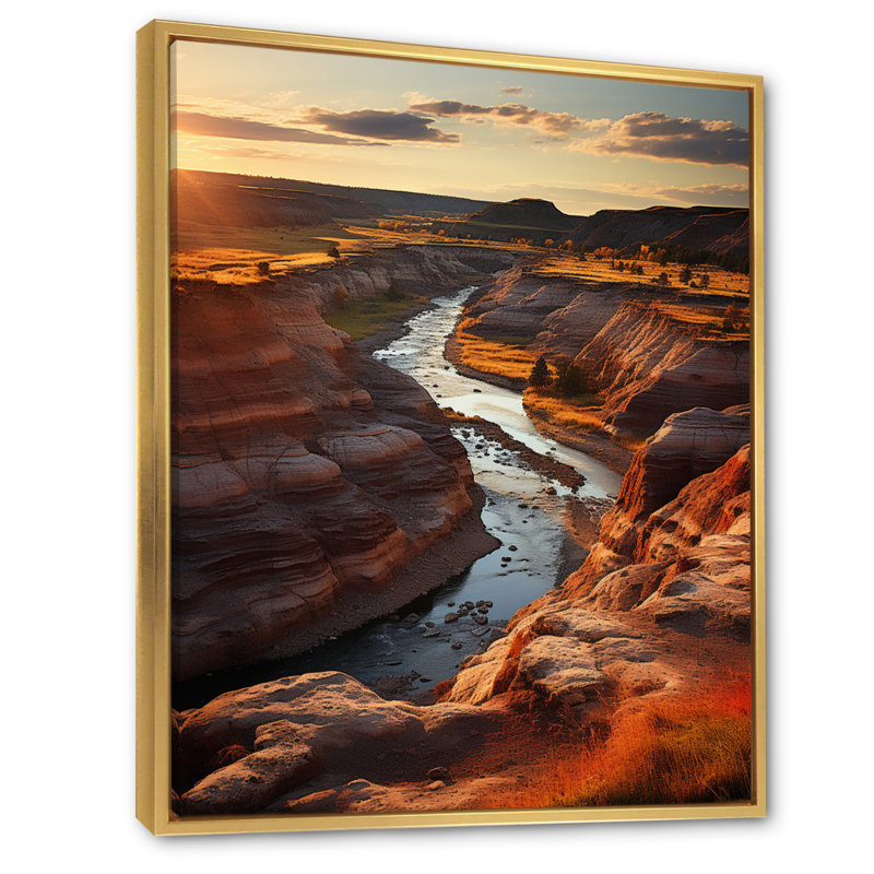 Avajo Canada, Alberta Badlands II - impression, H 44 po x l 34 po x P 1,5 po, Cadre flottant doré