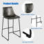 Upholstered Bar Stool with Steel Frame-65811895