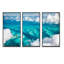 Bahamas Arial View - Ensemble de 3 toiles encadrées nautiques et côtières-277458094-277458093