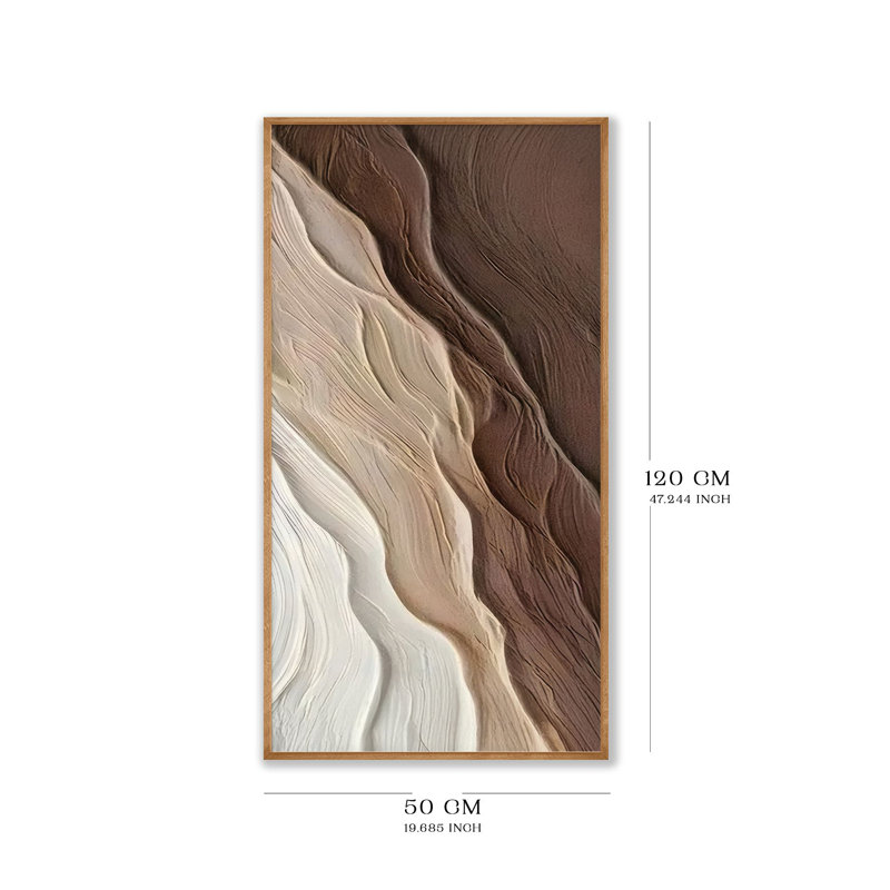 Élégante peinture encadrée décorative, 47,2 po x 19,7 po | Cadre 100% bois massif (épaisseur: 0,8 pouce) et œuvre d'art en panneau de fibres à densité moyenne 100% (épaisseur: 0,1 pouce) | Impression numérique époustouflante pour le salon, le bureau et la maison
