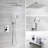 16 Inch Chrome Shower System with Thermostatic Valve and Handheld Spray, Wall Mounted