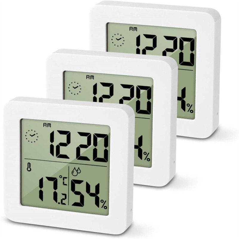 Digital Mechanical Tabletop Clock in White