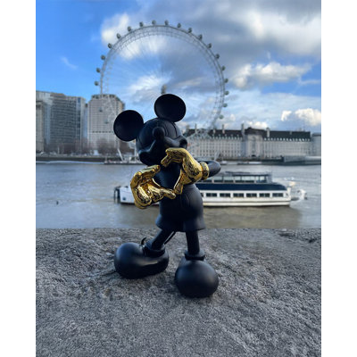 Mickey Mouse WITH LOVE Black & Gold 12in