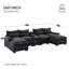 Canapé modulaire en U 5 pièces rembourré-1219230874