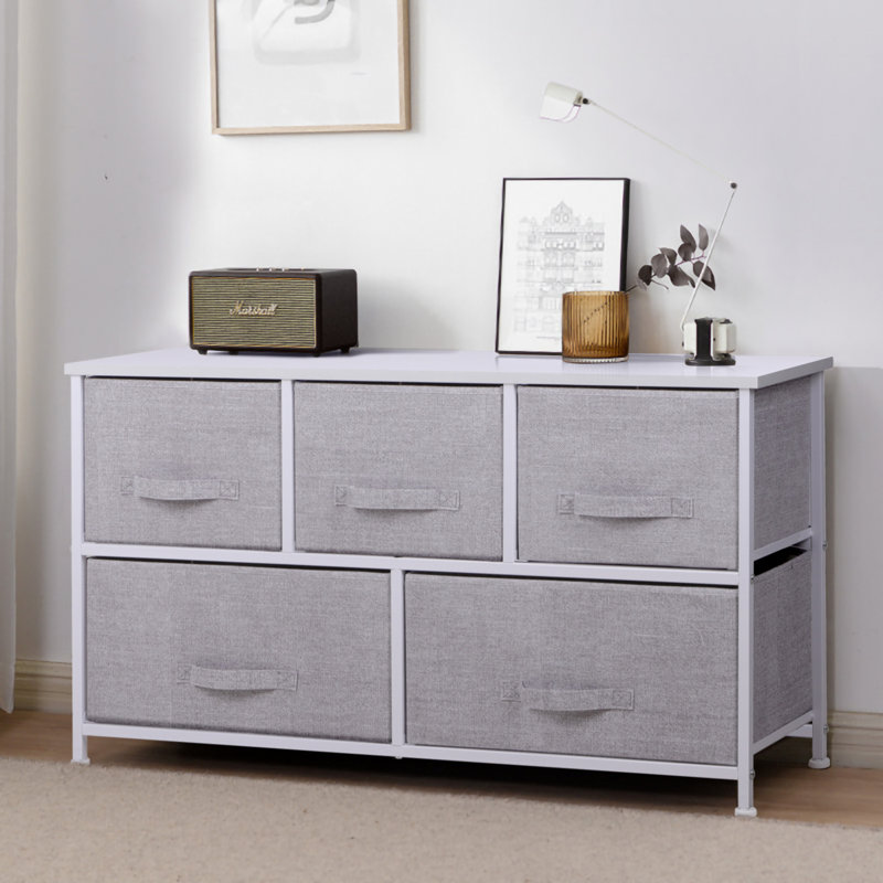 5 Drawer Storage Drawer, Grey