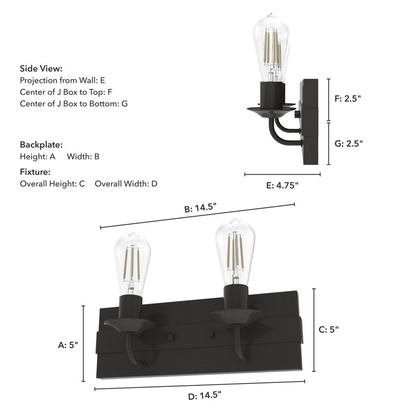 Perch Point 2 - Light Dimmable Vanity Light, Noble Bronze