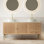Spacious Oak Woodgrain Vanity With Sink, Modern Eco-friendly Design