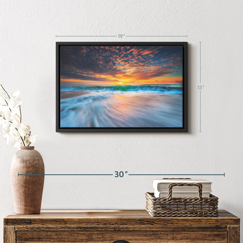 " Cloudscape Over Beach Canvas Print ", 13" H x 19" W