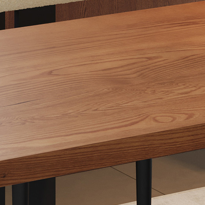 Solid wood desk for home use, rectangular shape, 29.53" H x 86.61" W x 31.5" D