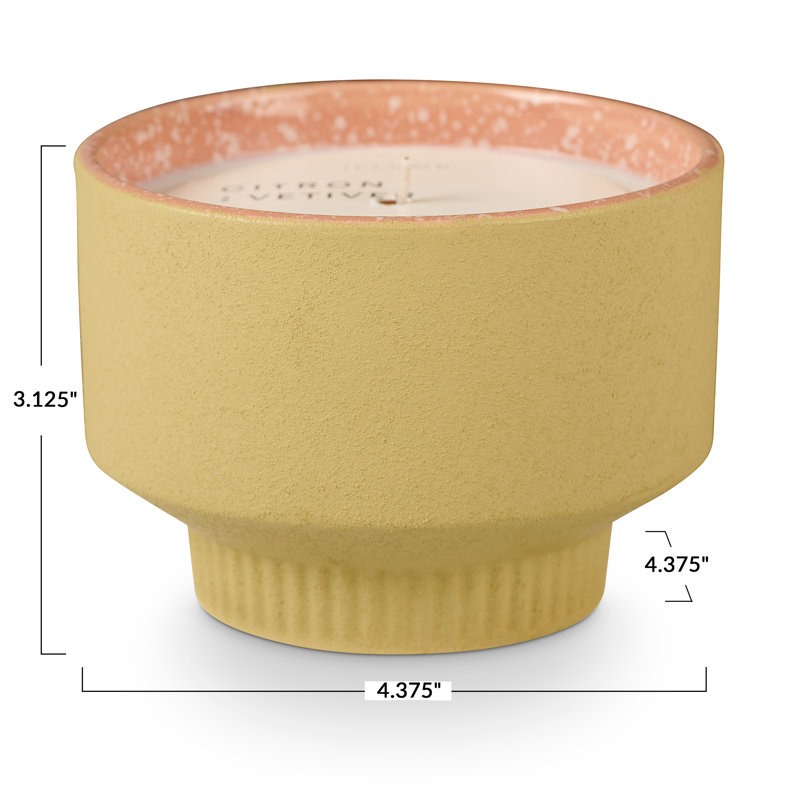 ILLUME Verde Ceramic Candle, Citron & Vetiver, Ceramic