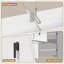 Bureau d'ordinateur en L à 6 tiroirs en grain de bois blanc-598111123