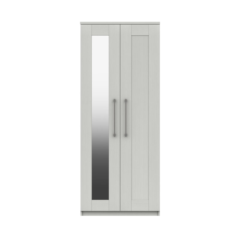 Alishma 2 Door Manufactured Wood Wardrobe, White