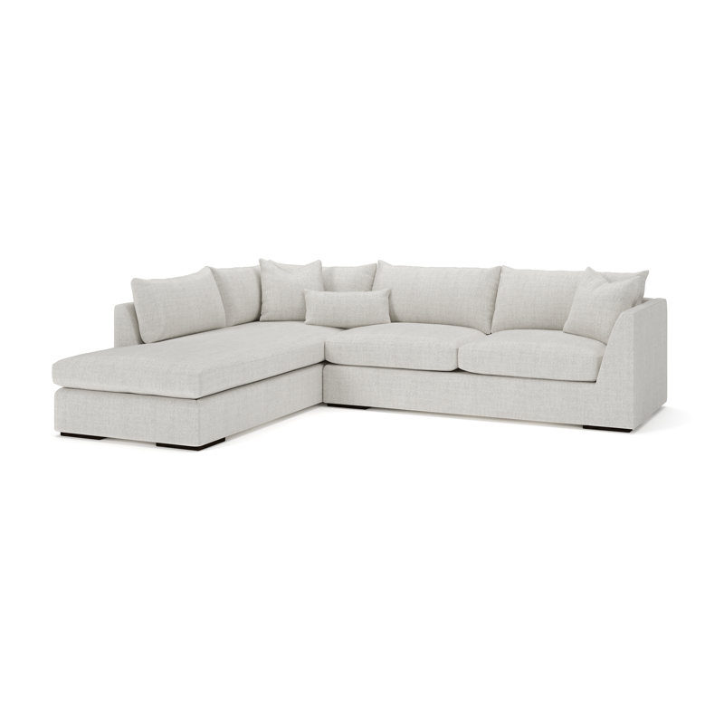 Flagler Upholstered Sectional, Left Hand Facing, Bella Hunter Performance Velvet