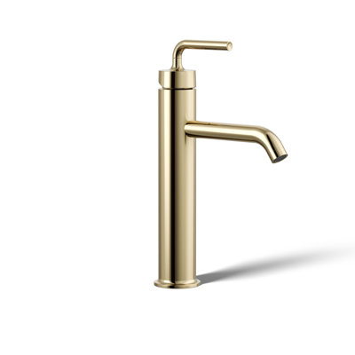 Purist Vessel Sink Bathroom Faucet with Drain Assembly