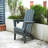 HDPE Folding Adirondack Chair With Dual Cup Holder - Composite Adirondack Chair With Wood Texture- Gray-751304636