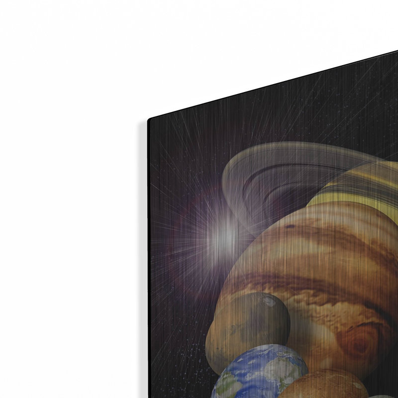 «Solar System Montage with Eight Planets Artist Concept» par la NASA, art mural en métal, H 24 po x l 24 po