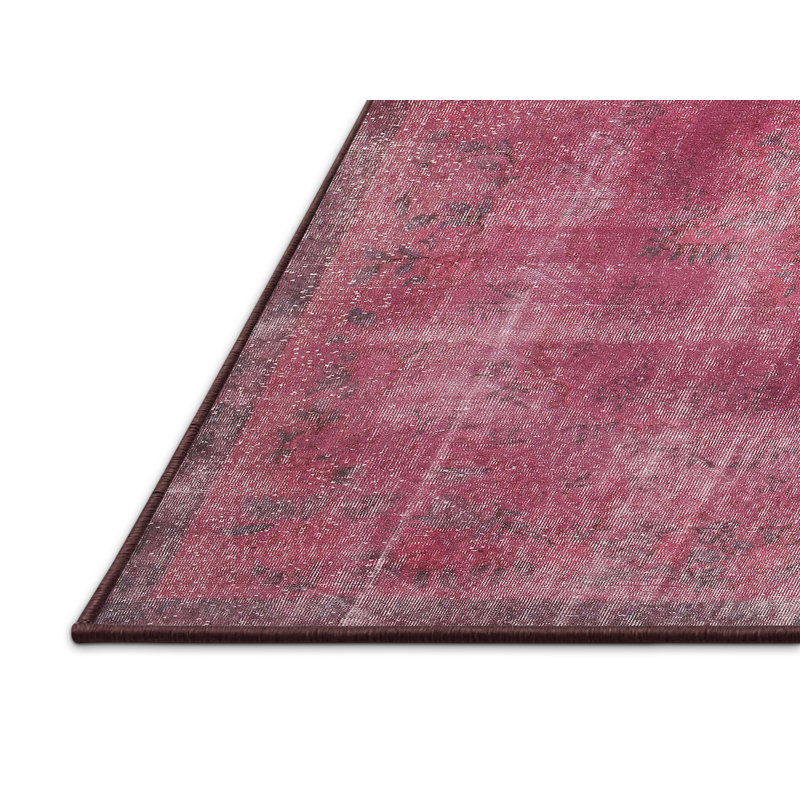 Tapis traditionnel rouge / beige / noir, Rectangle 4 pi x 6 pi