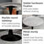 Table d'appoint ronde à plateau en marbre avec base piédestal conique, idéale pour le salon, design minimaliste moderne-2146889044-2146889035